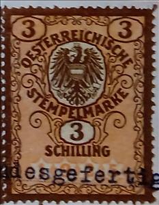 Stamp, First Republic Issue of 1925, Austria,  , Coats of Arms, Numbers
