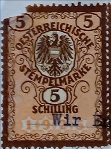 Stamp, First Republic Issue of 1925, Austria,  , Coats of Arms, Numbers