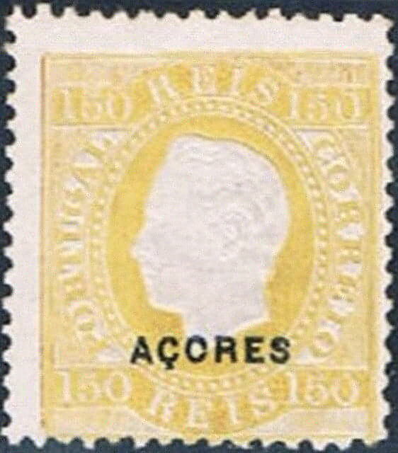 King Luis I - overprinted ACORES