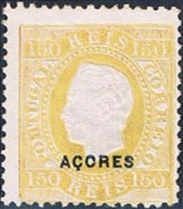 Stamp, King Luis I - overprinted ACORES, Azores,  , Famous People, Heads of State, Kings, Men, Royalty
