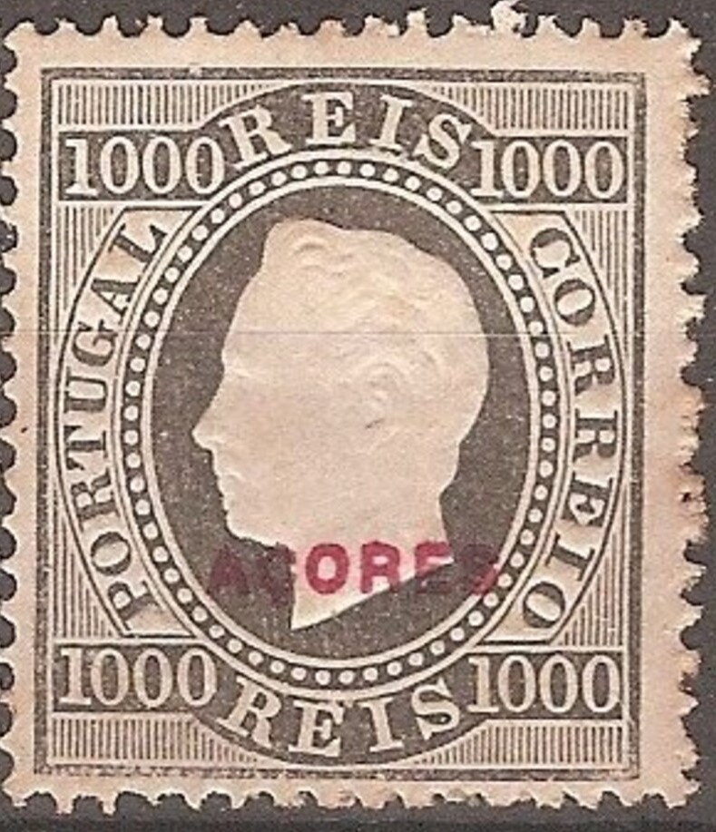 King Luis I - overprinted ACORES