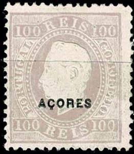 Stamp, King Luis I - overprinted ACORES, Azores,  , Famous People, Heads of State, Kings, Men, Royalty