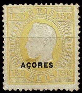 Stamp, King Luis I - overprinted ACORES, Azores,  , Famous People, Heads of State, Kings, Men, Royalty