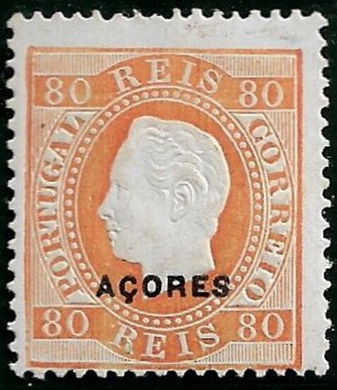 King Luis I - overprinted ACORES