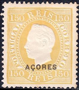 Stamp, King Luis I - overprinted ACORES, Azores,  , Famous People, Heads of State, Kings, Men, Royalty