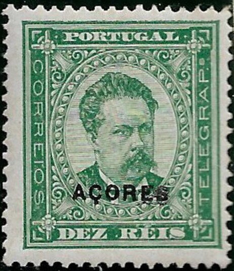 King Luis I - overprinted ACORES