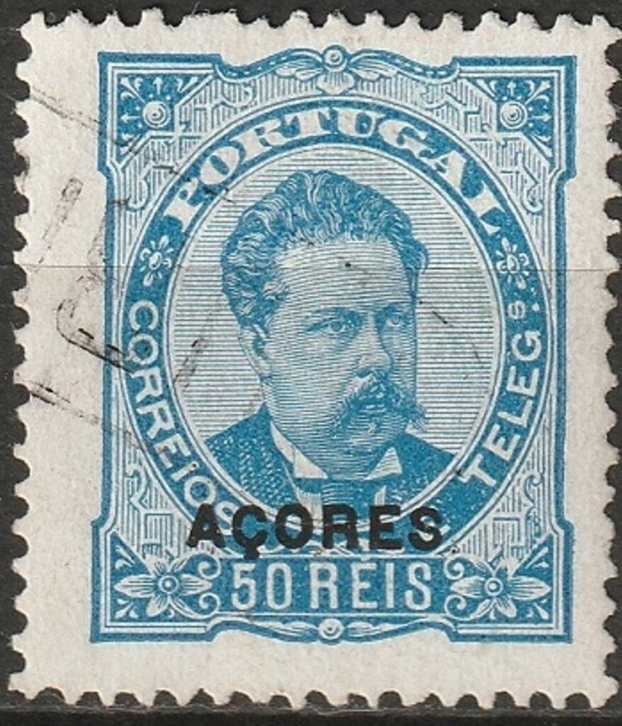 King Luis I - overprinted ACORES