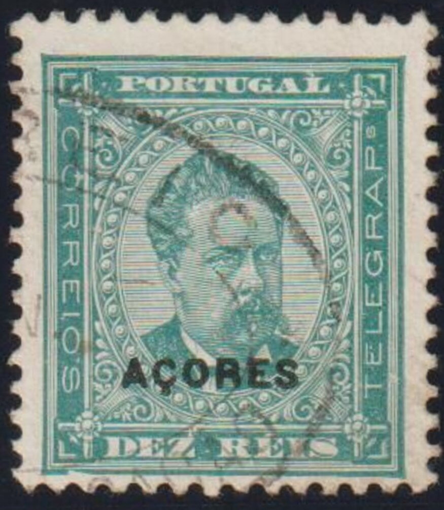 King Luis I - overprinted ACORES