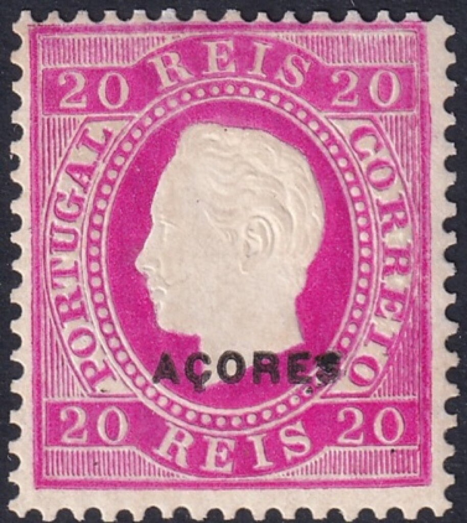 King Luis I - overprinted ACORES
