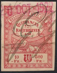Stamp, Receipts, Belgium,  , Лев