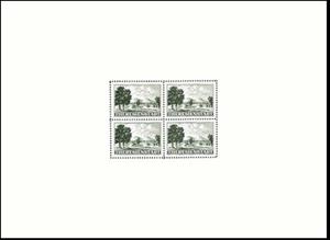 Full Pane, Admission stamp - Ghetto Theresienstant, Bohemia and Moravia,  , Concentration Camps, Landscapes, Trees