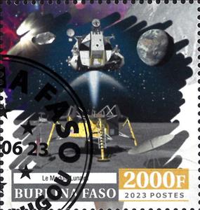 Stamp, Apollo 12, Burkina Faso,  , Space Traveling
