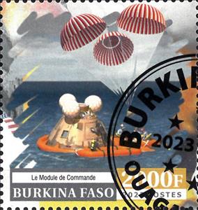 Stamp, Apollo 12, Burkina Faso,  , Space Traveling