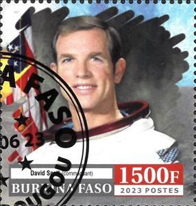 Stamp, Apollo 15, Burkina Faso,  , Astronauts, Famous People