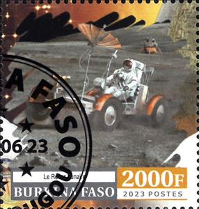 Stamp, Apollo 16, Burkina Faso,  , Astronauts, Famous People, Space Traveling, Spacecrafts