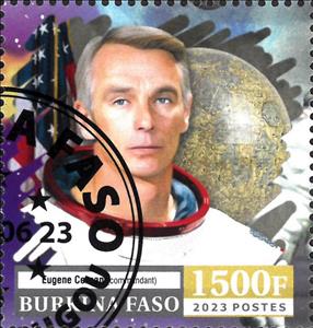 Stamp, Apollo 17, Burkina Faso,  , Astronauts, Famous People