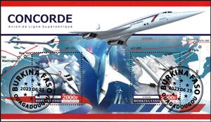 Mini Sheet, Concorde, Burkina Faso,  , Aircraft
