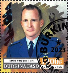 Stamp, Edward White, Burkina Faso,  , Astronauts, Famous People