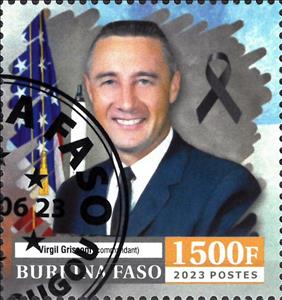 Stamp, Virgil Grissom, Burkina Faso,  , Astronauts, Famous People