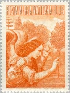 Stamp, The proclamation, Vatican City,  , Biblical Accounts, Angels