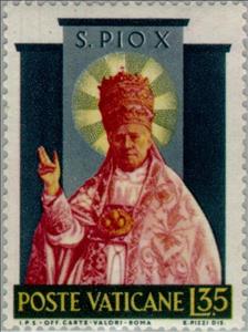 Stamp, Pope Pius X- Holy declaration, Vatican City,  , Special Occasions, Popes