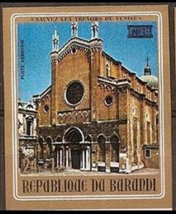 Stamp, Church of Sts. John and Paul, Burundi,  , Churches - Cathedrals - Basilicas - Chapels, UNESCO
