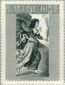 Stamp, The proclamation, Vatican City,  , Biblical Accounts, Angels