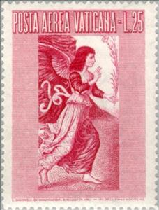 Stamp, The proclamation, Vatican City,  , Biblical Accounts, Angels
