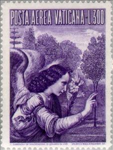 Stamp, The proclamation, Vatican City,  , Biblical Accounts, Angels
