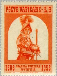 Stamp, Swiss guarde, Vatican City,  , Military Forces, Anniversaries and Jubilees