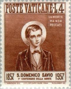 Stamp, Savio, St. Domenico Savio, Vatican City,  , Famous People, Commemoration, Saints