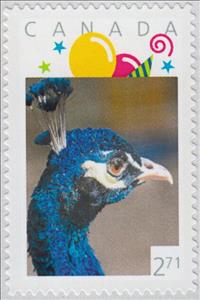 Stamp, Indian Blue Peacock, Canada,  , Animals (Fauna), Birds, Peacocks