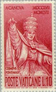 Stamp, Clement XIV, Vatican City,  , Commemoration, Popes
