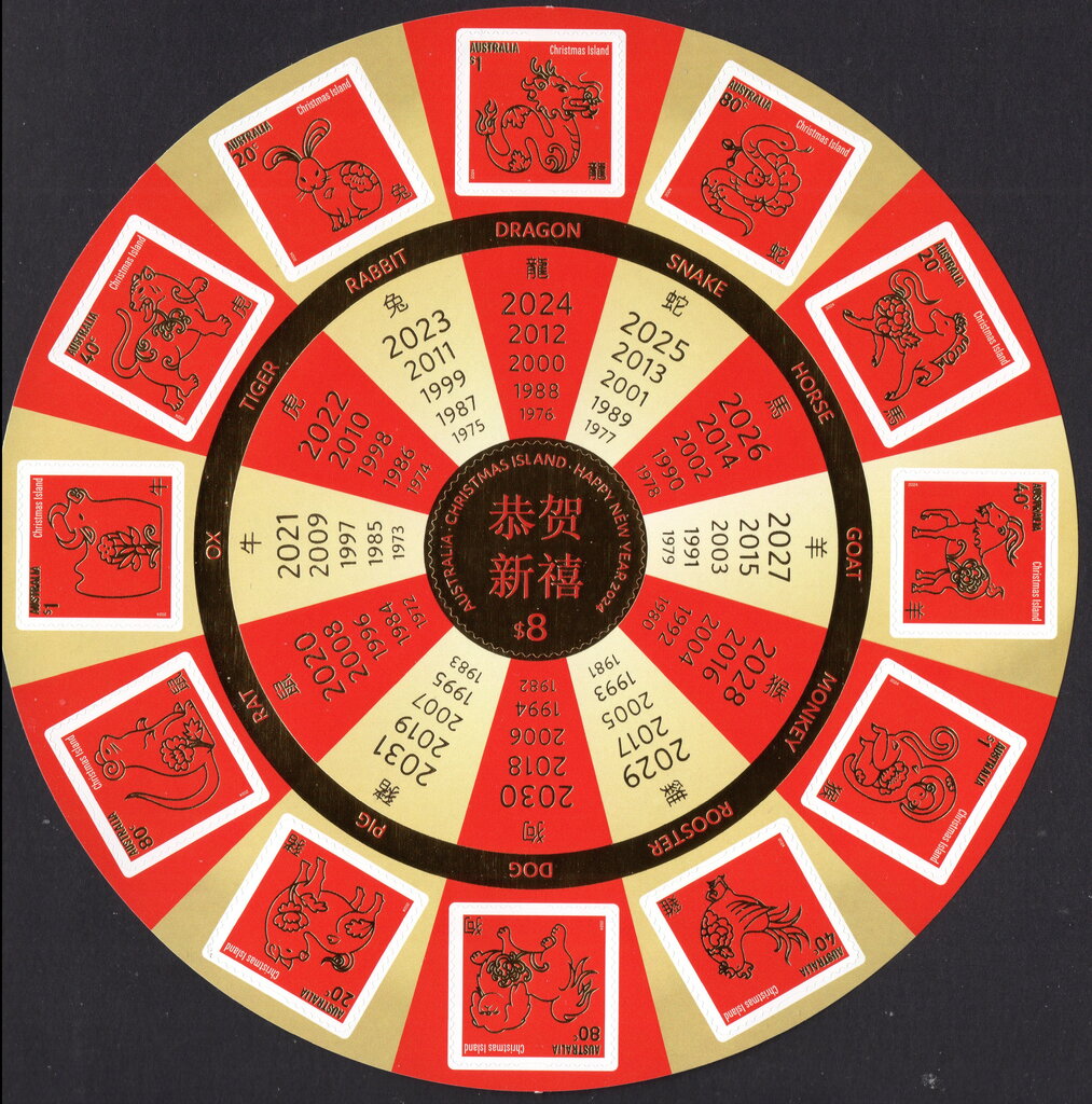 Year of the Dragon 2024 Calendar Sheet