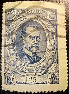 Stamp, Tomáš Garrigue Masaryk (1850-1937), president, Czechoslovakia,  , Famous People, Heads of State, Men, Politicians, Politics