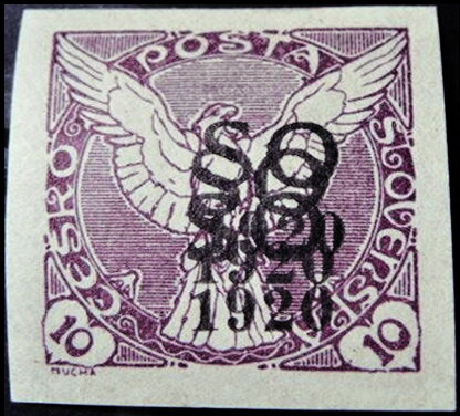 Sokol v letu - Windhover - overprint S O 1920 (PT)