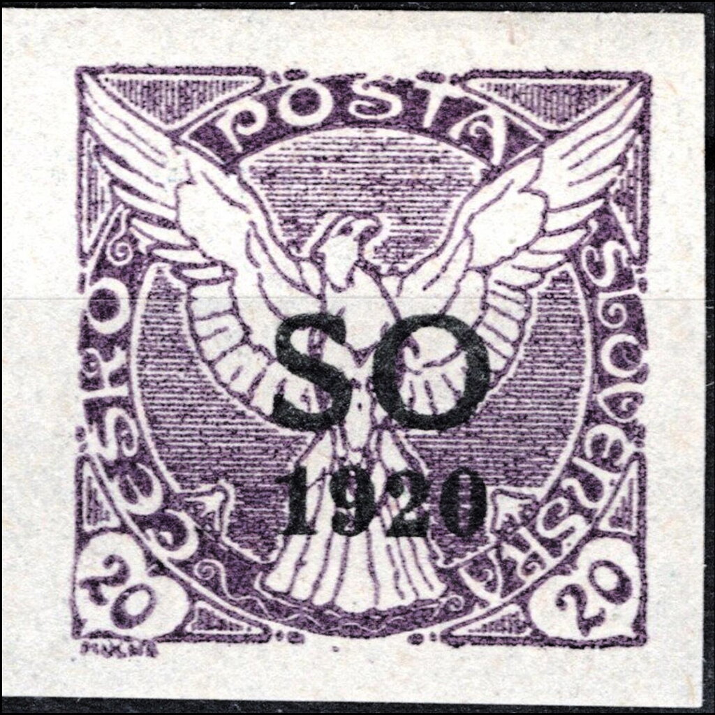 Sokol v letu - Windhover - overprint S O 1920 (Unissued)