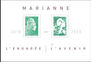 Souvenir Sheet, From Marianne L'Engagée to Marianne L'Avenir, France,  , Women