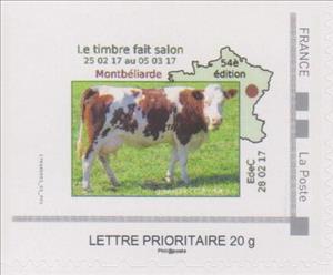 Stamp, 54th Salon Montbeliard, France,  , Animals (Fauna), Bulls and Cows, Philatelic Exhibitions