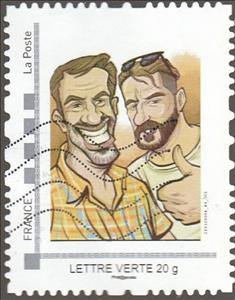 Stamp, Belmondo Comic Strip Book, France,  , Art, Cartoons, Men
