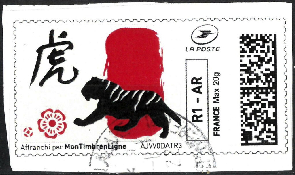 Chinese New Year of the Tiger with red block