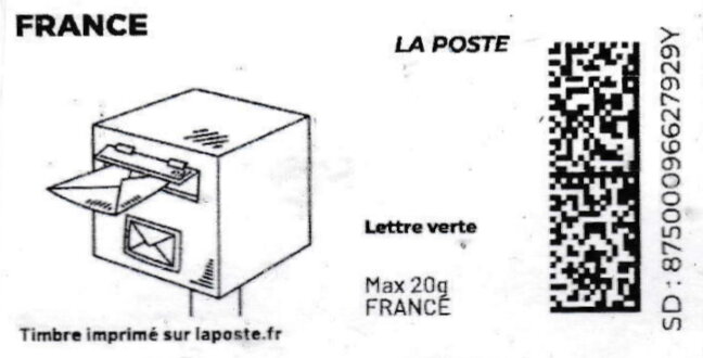Letter delivered to customer's box