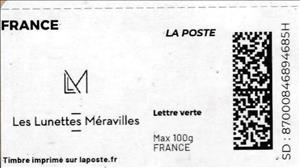 Stamp, Lunettes Meraville, France,  , Logos, Opticians