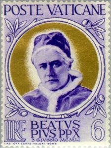 Stamp, Pope Pius X- Holy declaration, Vatican City,  , Special Occasions, Saints, Popes