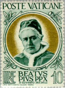 Stamp, Pope Pius X- Holy declaration, Vatican City,  , Special Occasions, Saints, Popes