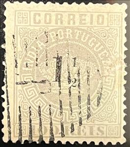 Stamp, Crown with surcharge, India, Portuguese,  , Crowns and Coronets