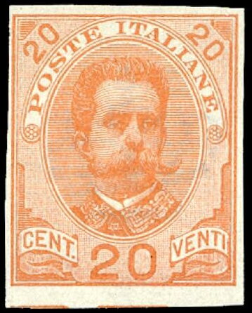 Effigy of Umberto I within an oval