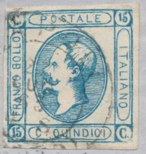 Stamp, King Vittorio Emanuele II by an oval, Italy,  , Famous People, Heads of State, Kings, Men, Royalty