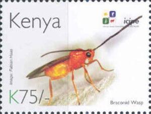 Stamp, Braconid Wasp, Kenya,  , Animals (Fauna), Anniversaries and Jubilees, Insects