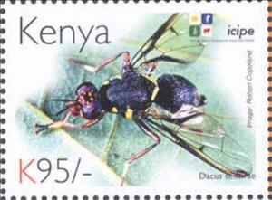 Stamp, Dacus telfairae, Kenya,  , Animals (Fauna), Anniversaries and Jubilees, Insects